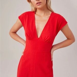 The Fifth Label NWT ASAP‎ Jumpsuit in Scarlet Red Women's Sz 8 Large Cropped